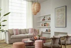 Suspensions Et Lustres|Luminaire<Flamant AIMEE, lampe suspension, raphia et fer, S
