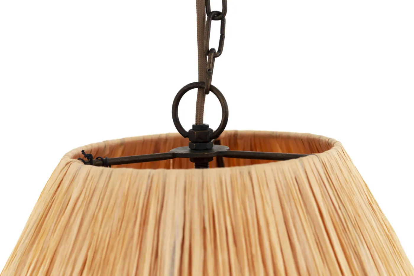 Suspensions Et Lustres|Luminaire<Flamant AIMEE, lampe suspension, raphia et fer, S
