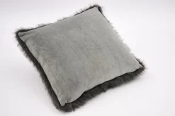 Coussins Décoratifs|Coussins Décoratifs<Flamant ALLESSINA, coussin, fausse fourrure Gris