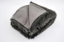 Plaids Et Couvre-Lits|Plaids Et Couvre-Lits<Flamant ALLESSINA, plaid, fausse fourrure Gris
