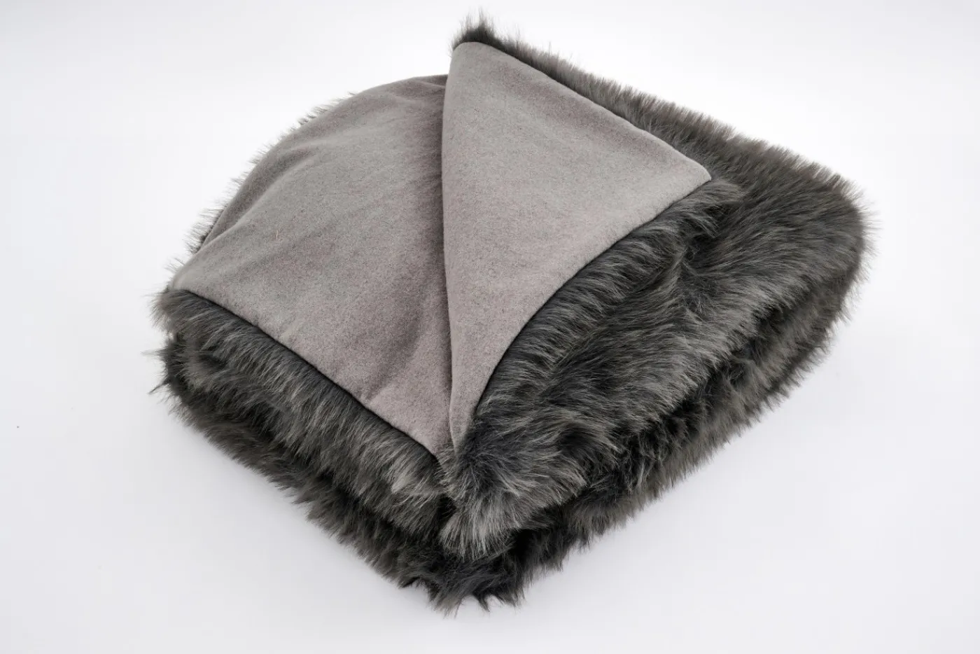 Plaids Et Couvre-Lits|Plaids Et Couvre-Lits<Flamant ALLESSINA, plaid, fausse fourrure Gris