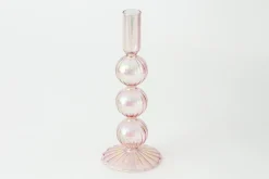 Chandeliers|Chandeliers<Flamant AMIRA, bougeoir, verre, , L, avec leds Rose