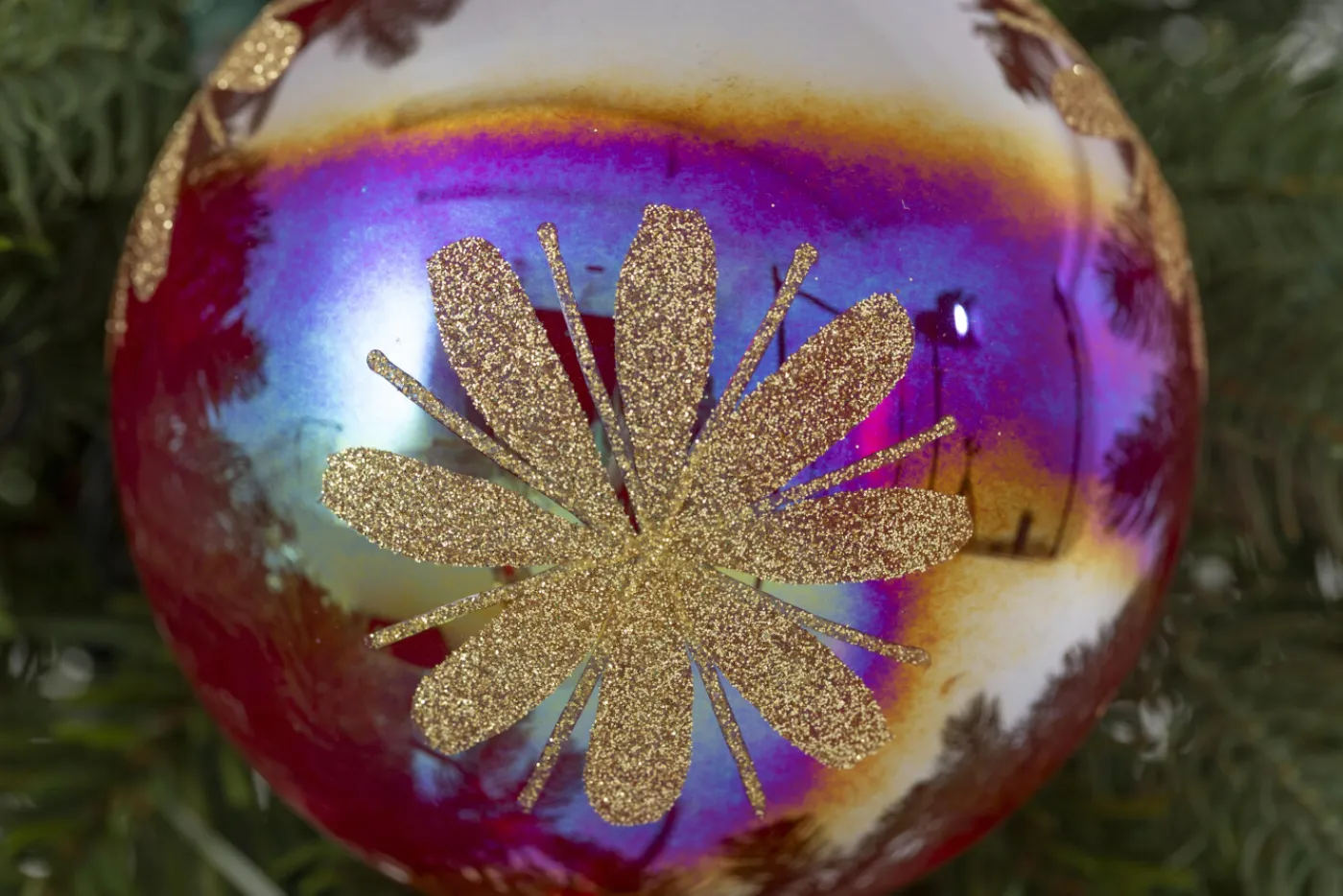 Boules De Noël|Boules De Noël<Flamant ANTILLES, boule de Noël, L Rouge