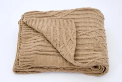 Plaids Et Couvre-Lits|Plaids Et Couvre-Lits<Flamant ARNOL, plaid, beige Blanccassé