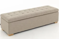 Poufs Et Bouts De Canapé|Sièges<Flamant AUBIZ, pouf, tissu, avec couvercle Blanccassé
