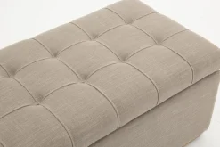 Poufs Et Bouts De Canapé|Sièges<Flamant AUBIZ, pouf, tissu, avec couvercle Blanccassé