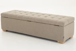 Poufs Et Bouts De Canapé|Sièges<Flamant AUBIZ, pouf, tissu, avec couvercle Blanccassé