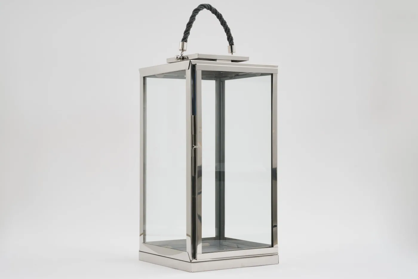 Lanternes|Décoration<Flamant AURITIO, lanterne, acier et verre, L Argent