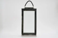 Lanternes|Décoration<Flamant AURITIO, lanterne, acier et verre, L Argent