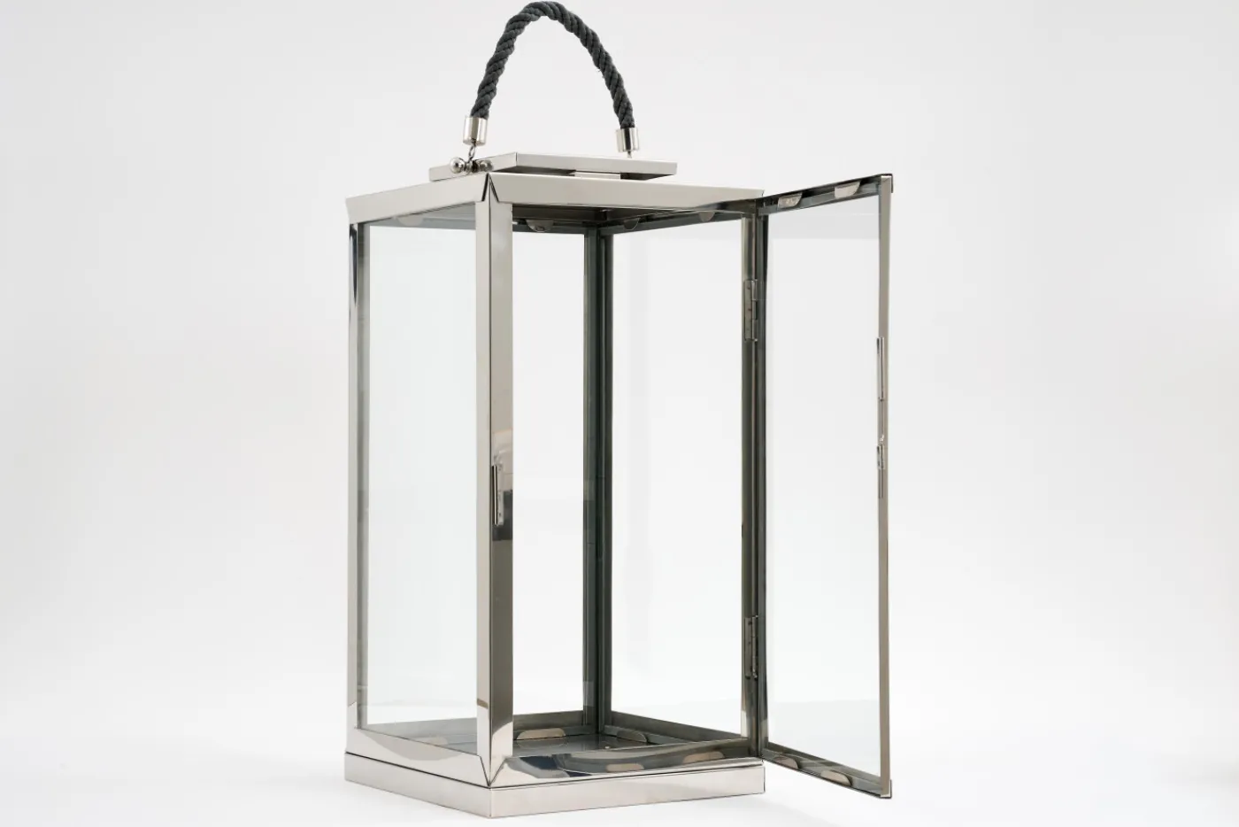 Lanternes|Décoration<Flamant AURITIO, lanterne, acier et verre, L Argent