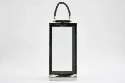 Lanternes|Décoration<Flamant AURITIO, lanterne, acier et verre, S Argent