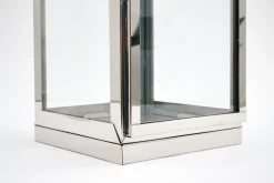 Lanternes|Décoration<Flamant AURITIO, lanterne, acier et verre, S Argent