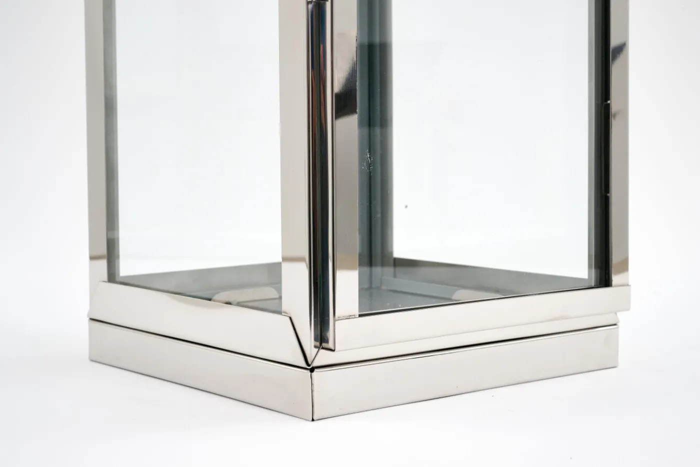 Lanternes|Décoration<Flamant AURITIO, lanterne, acier et verre, S Argent