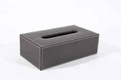 Paniers|Décoration<Flamant AUSTIN, boîte à mouchoirs, cuir, Gris