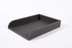 Décoration|Décoration De Bureau<Flamant AUSTIN, plateau à courrier, cuir, Gris
