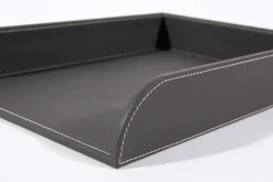 Décoration|Décoration De Bureau<Flamant AUSTIN, plateau à courrier, cuir, Gris