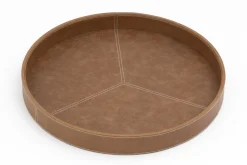 Accessoires|Plateaux<Flamant AUSTIN, plateau, cuir, , Ø46 Brun