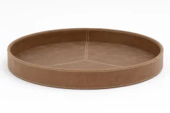 Accessoires|Plateaux<Flamant AUSTIN, plateau, cuir, , Ø46 Brun