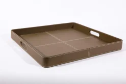 Accessoires|Plateaux<Flamant AUSTIN, plateau, cuir, carré, Vert