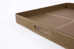 Accessoires|Plateaux<Flamant AUSTIN, plateau, cuir, carré, Vert