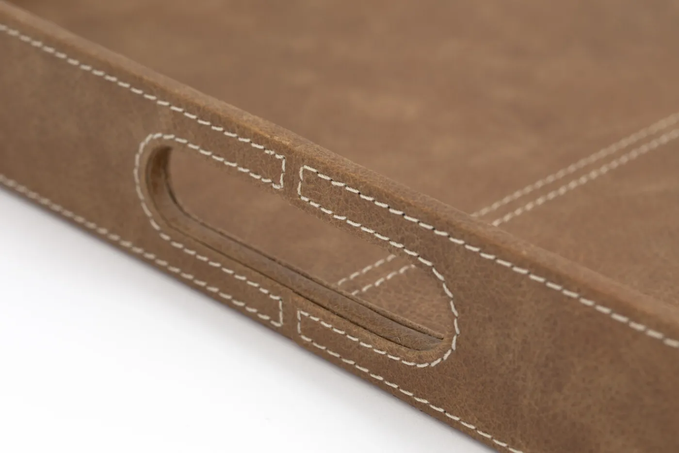 Accessoires<Flamant AUSTIN, plateau, cuir, carré, Brun
