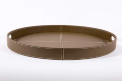 Accessoires|Plateaux<Flamant AUSTIN, plateau, cuir, , Ø56 Vert