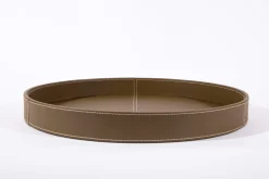 Accessoires|Plateaux<Flamant AUSTIN, plateau, cuir, , Ø46 Vert