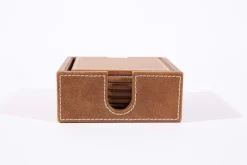 Accessoires|Ustensiles De Service Et De Cuisine<Flamant AUSTIN, sous-verre, cuir, , set de 6 Brun