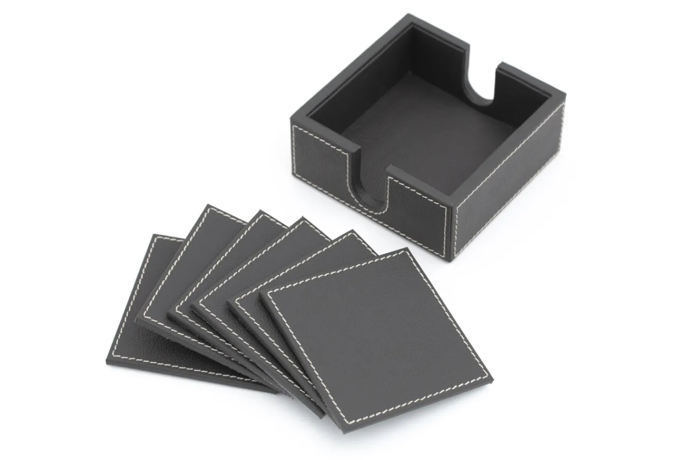 Accessoires|Ustensiles De Service Et De Cuisine<Flamant AUSTIN, sous-verre, cuir, , set de 6 Gris