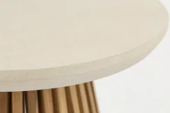Tables|Tables<Flamant AVALYN, bout de canapé de jardin Blanccassé