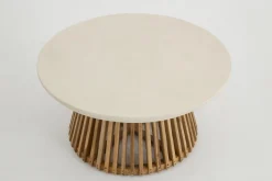 Tables|Tables<Flamant AVALYN, table basse de jardin Blanccassé
