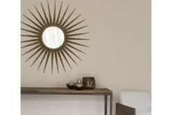 Miroirs|Décoration<Flamant AZURA, miroir, soleil, rond Or