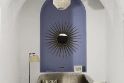Miroirs|Décoration<Flamant AZURA, miroir, soleil, rond Or
