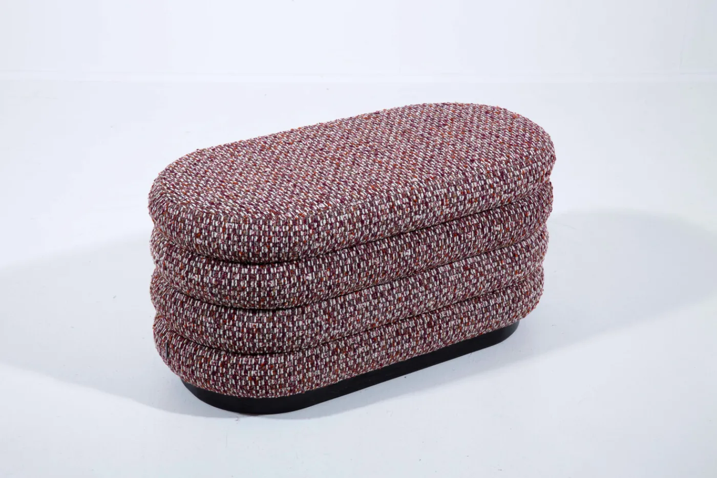 Poufs Et Bouts De Canapé|Sièges<Flamant BEATRICE, pouf, ovale, multi bordeaux Rouge