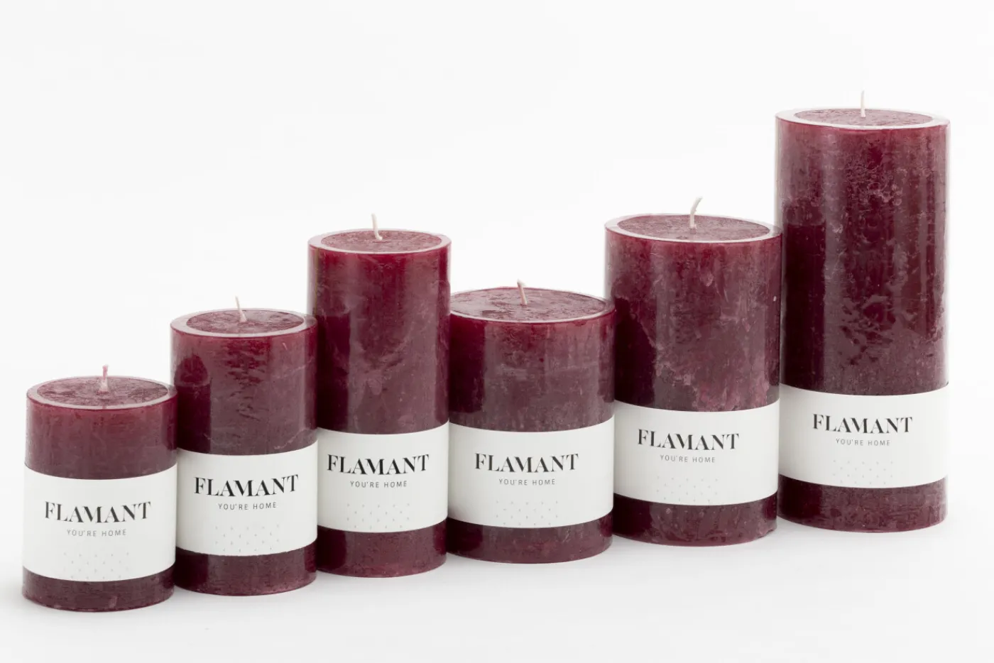 Bougies|Décoration<Flamant BETH, bougie, couleur balmoral red, 9x20cm Rouge