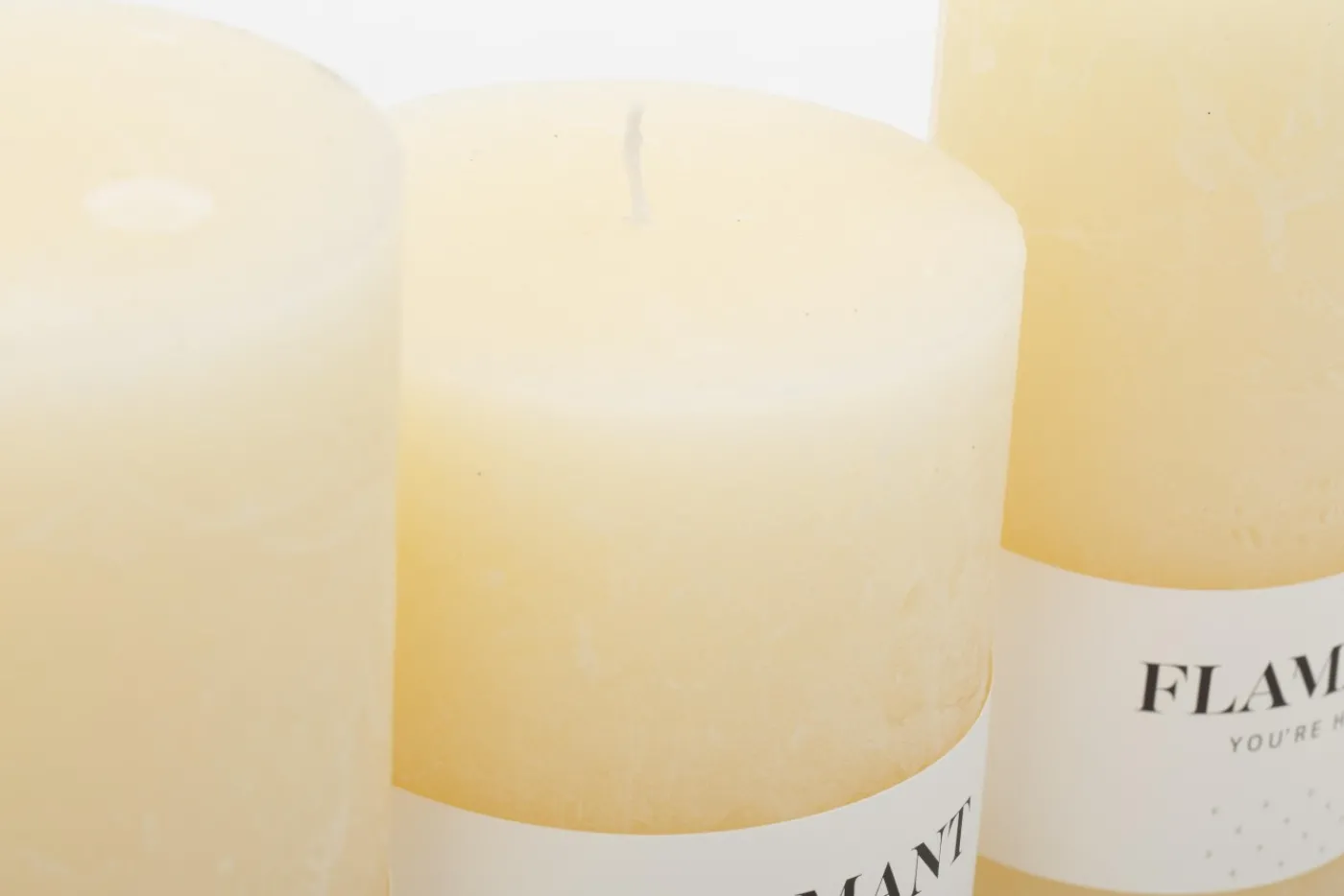 Bougies|Décoration<Flamant BETH, bougie, couleur cream, 7x15cm Blanccassé