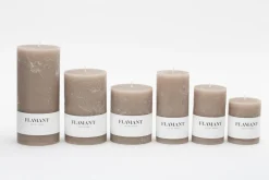 Bougies|Décoration<Flamant BETH, bougie, couleur taupe, 9x20cm Brun