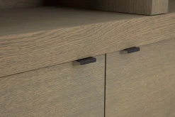 Placards|Armoires<Flamant BJORN, blibliothèque, chêne altéré, avec lumières LED dimmables