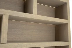 Placards|Armoires<Flamant BJORN, blibliothèque, chêne altéré, avec lumières LED dimmables