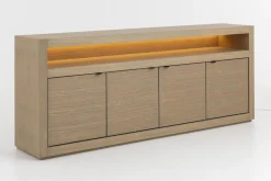Armoires|Armoires<Flamant BJORN, buffet, chêne altéré, 4 portes, avec lumières LED dimmables