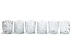 Verres|Verres<Flamant BOGART, verre à whisky, taillés à la main, set de 6 Transparent