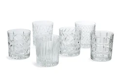 Verres|Verres<Flamant BOGART, verre à whisky, taillés à la main, set de 6 Transparent