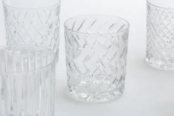 Verres|Verres<Flamant BOGART, verre à whisky, taillés à la main, set de 6 Transparent