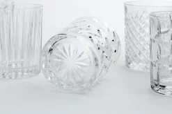 Verres|Verres<Flamant BOGART, verre à whisky, taillés à la main, set de 6 Transparent