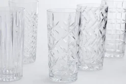 Verres|Verres<Flamant BOGART, verre longdrink, taillés à la main, set de 6 Transparent