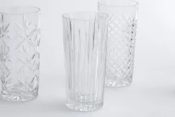 Verres|Verres<Flamant BOGART, verre longdrink, taillés à la main, set de 6 Transparent