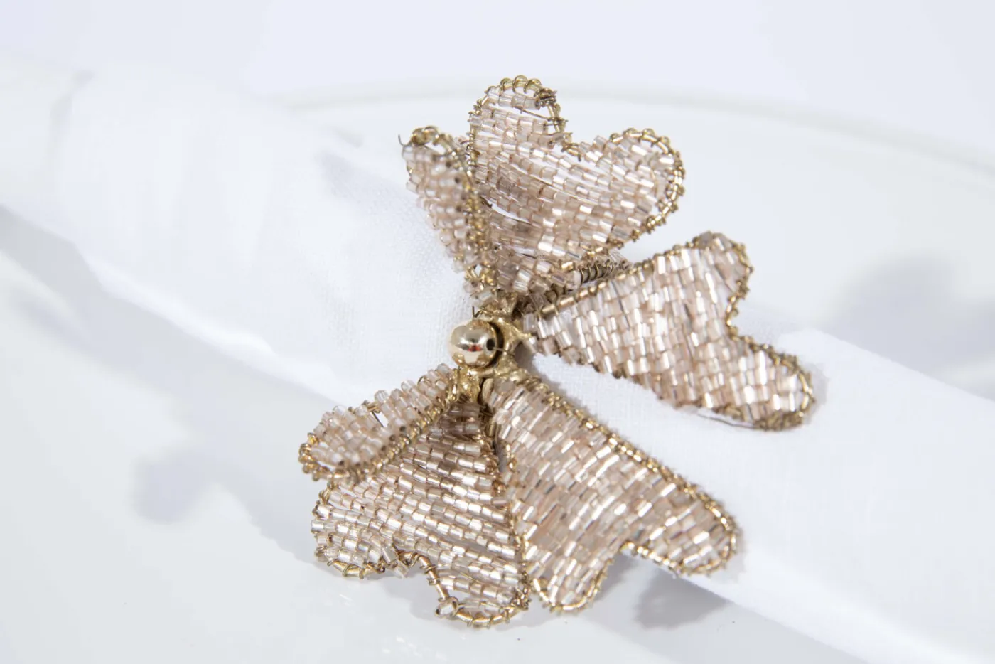 Accessoires|Décoration De Table<Flamant BOSSY, rond de serviette, perles Rose