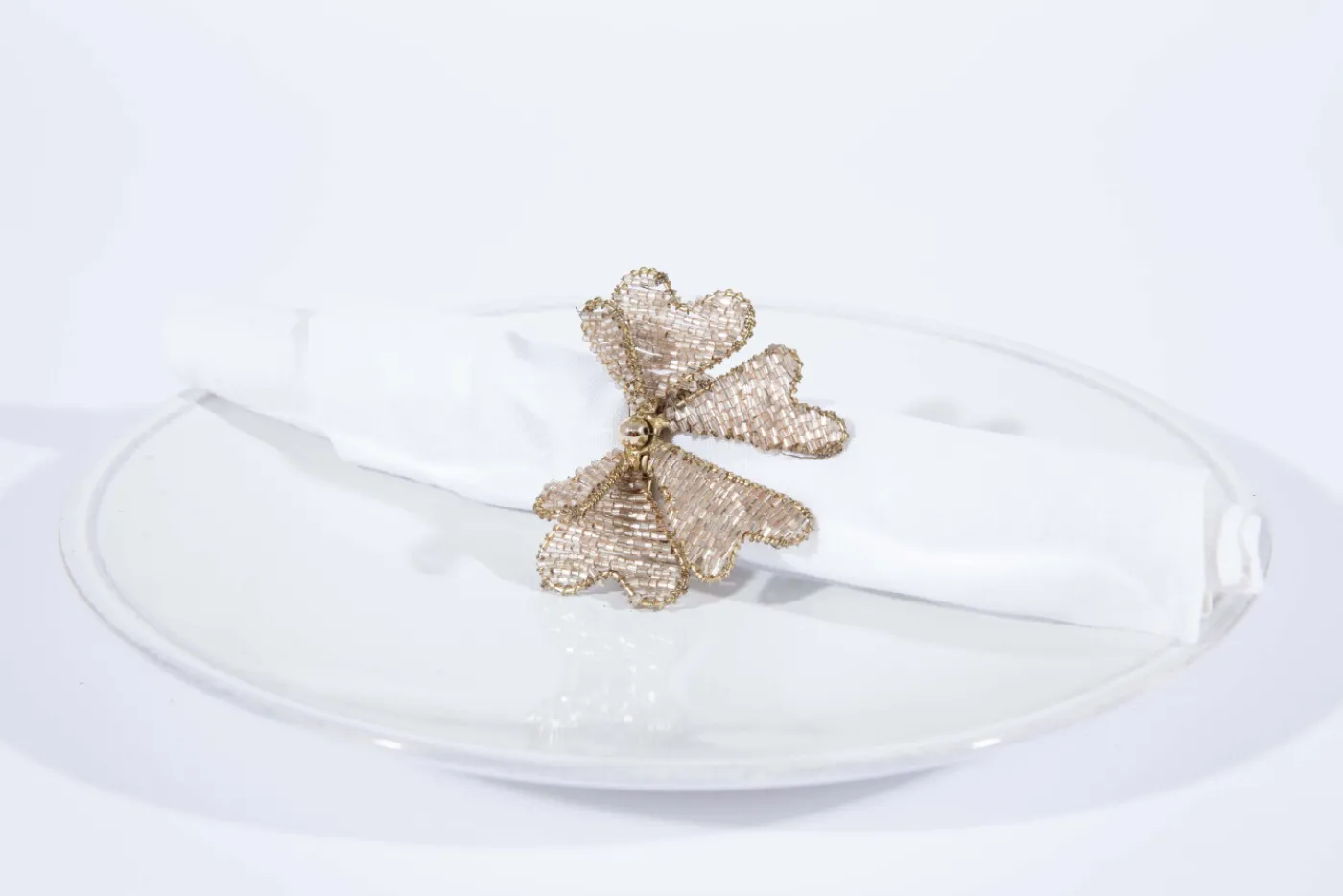 Accessoires|Décoration De Table<Flamant BOSSY, rond de serviette, perles Rose