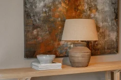 Art|Décoration<Flamant BRIANNA, peinture à l'huile Mixte