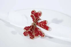 Décoration De Table|Accessoires<Flamant BRIO, rond de serviette, perles Rouge